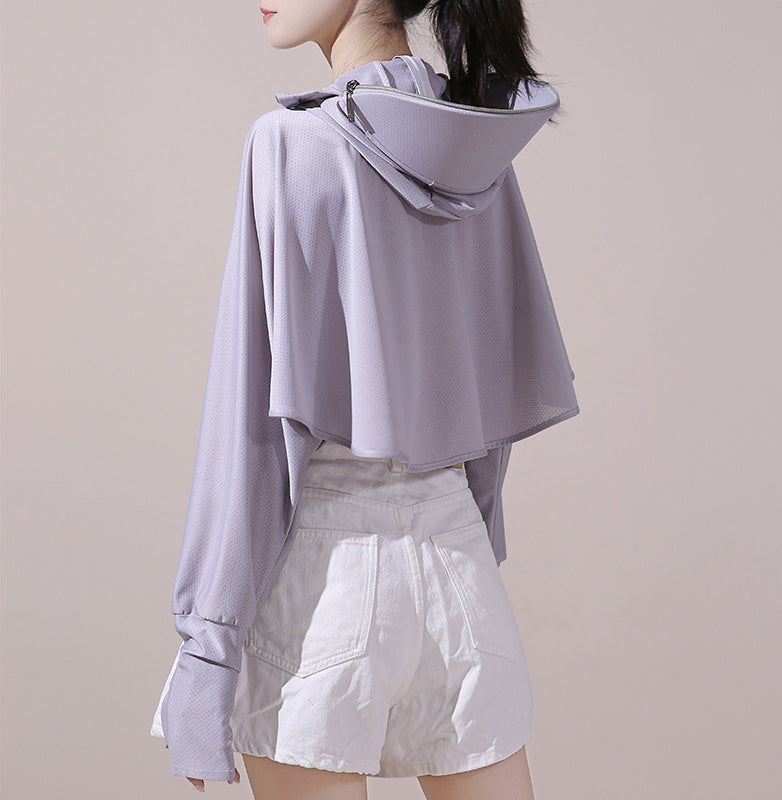 Gluschwein - Eisseide UV-Schutz Windjacke mit Kapuze