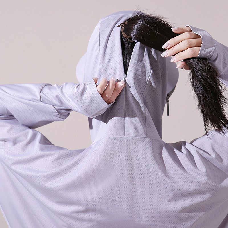 Gluschwein - Eisseide UV-Schutz Windjacke mit Kapuze