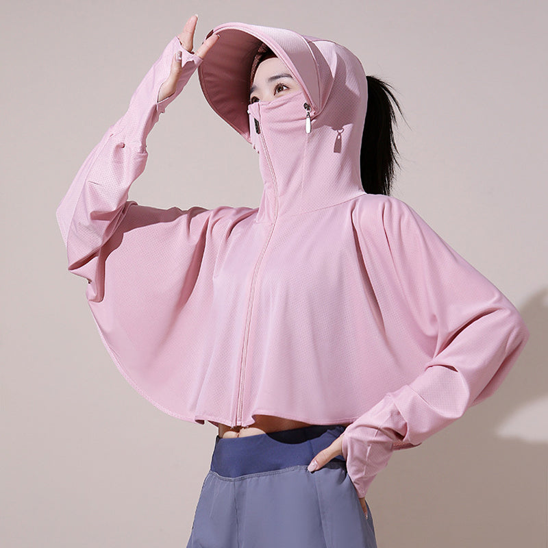 Gluschwein - Eisseide UV-Schutz Windjacke mit Kapuze
