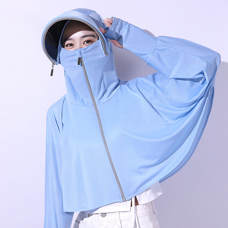 Gluschwein - Eisseide UV-Schutz Windjacke mit Kapuze