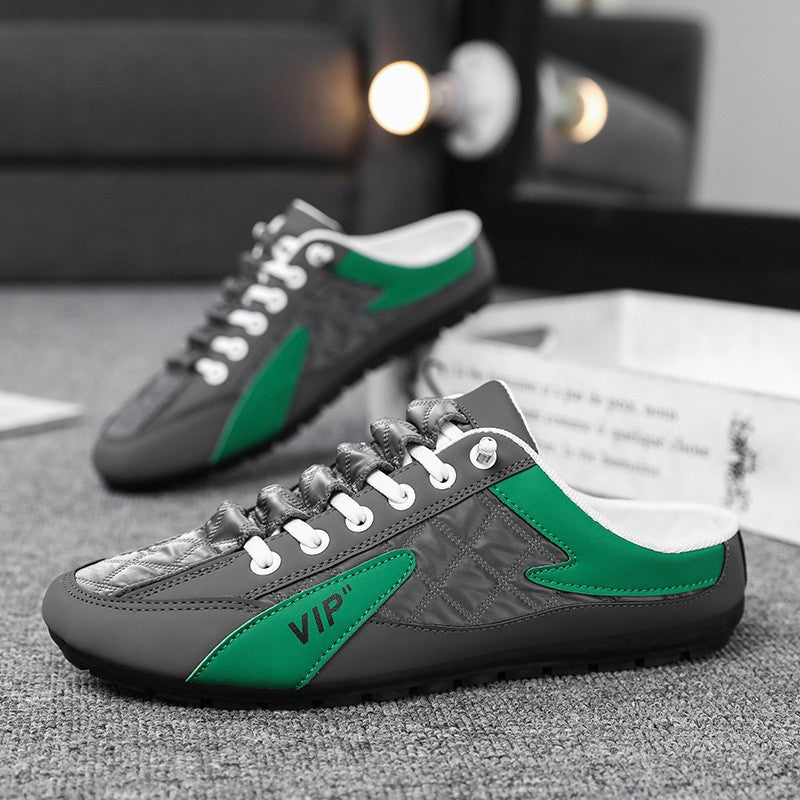 Gluschwein - Rückenfreie Herren-Sneaker Grün