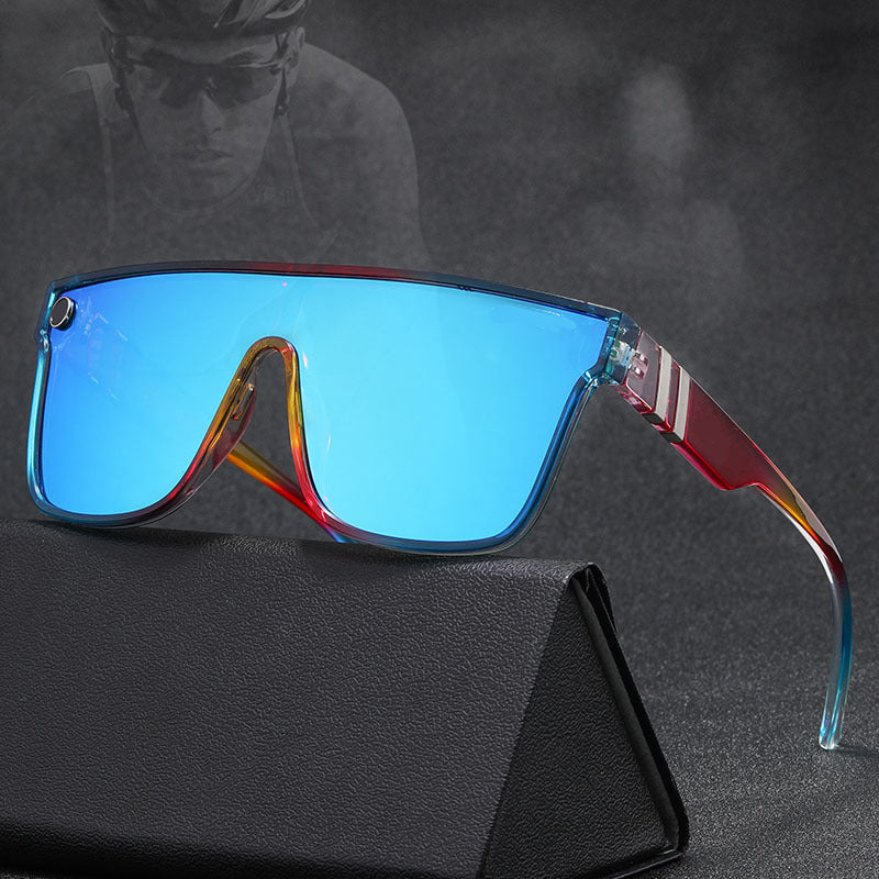 Gluschwein - Sonnenbrille mit flachem Oberteil und Schildpatt-Muster