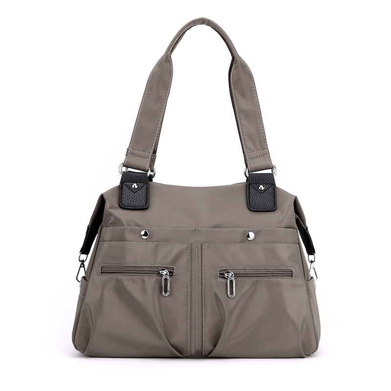 Gluschwein - Wasserdichte Einfache Nylon-Handtasche braun