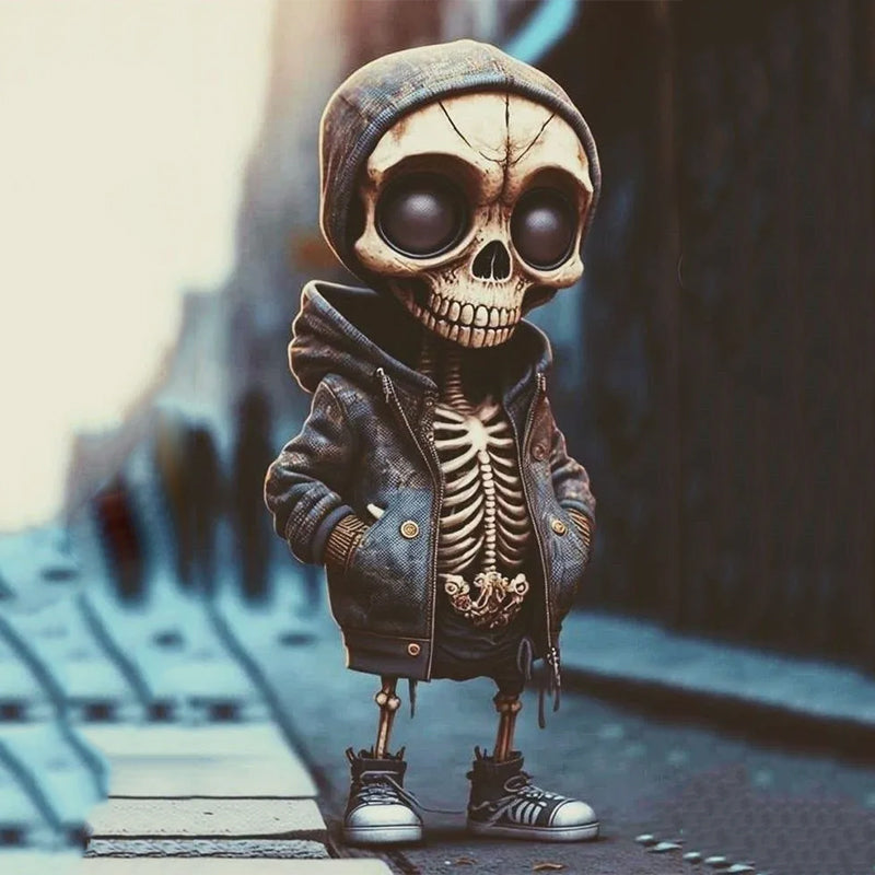 Gluschwein - Totenkopf-Puppenornamente Blau