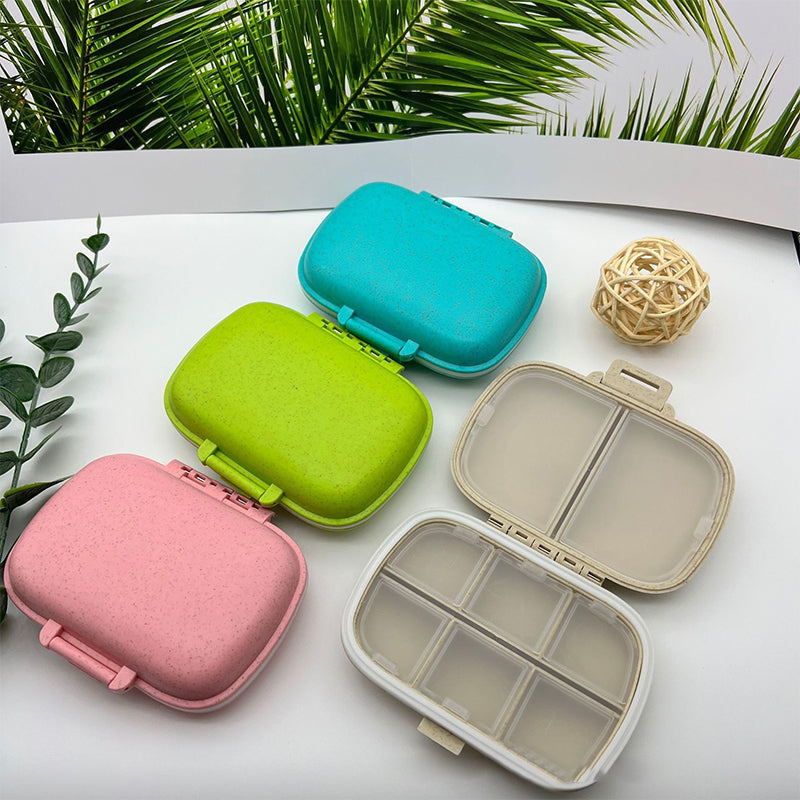 Gluschwein - Tragbare versiegelte Pillendose mit 8 Fächern