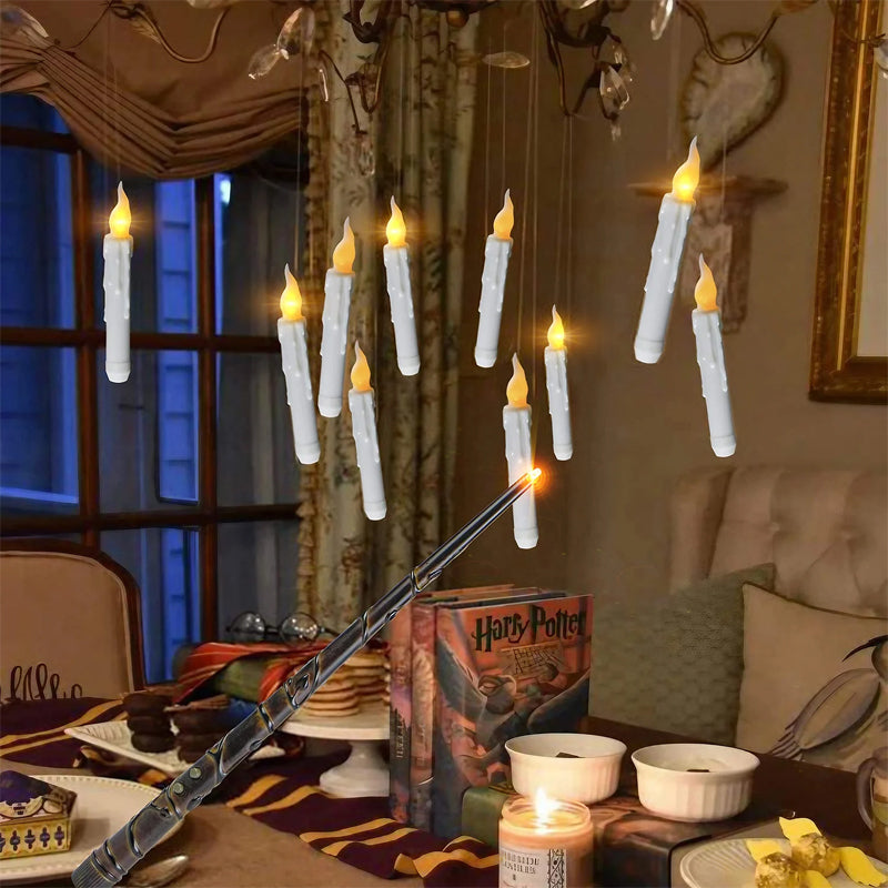 Bougies flottantes fantaisie avec télécommande baguette