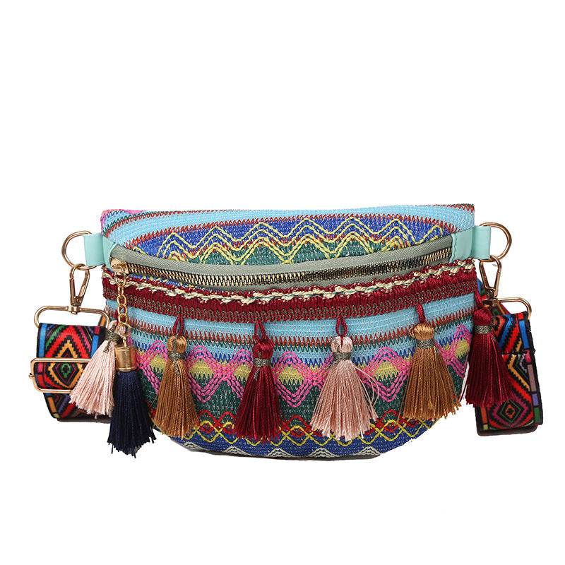 Gluschwein - Farbenfrohe Gewebte Taillen-/Schultertasche