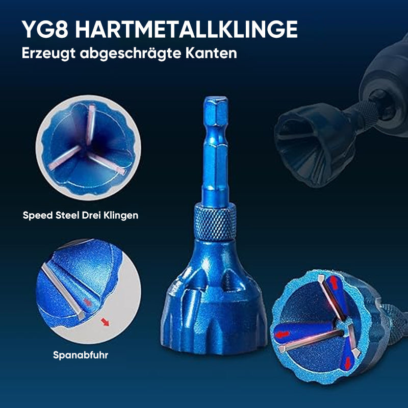 Gluschwein - Entgratungswerkzeug für Außenfase mit Wolframcarbid-Klinge