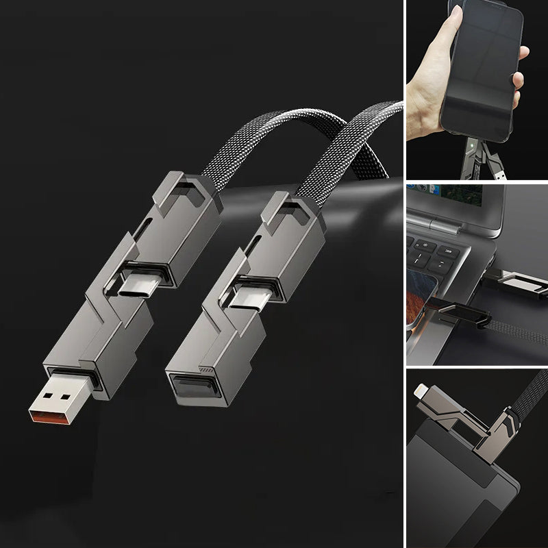 Gluschwein - 4-in-1 geflochtenes Anti-Verwicklungs-Ladekabel🔥KAUFEN SIE 2/3/5, ERHALTEN SIE 5/10/15 % RABATT