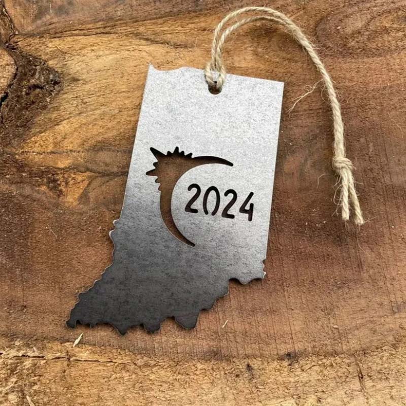Gluschwein - 2024 Gedenkmetall-Ornament Indiana