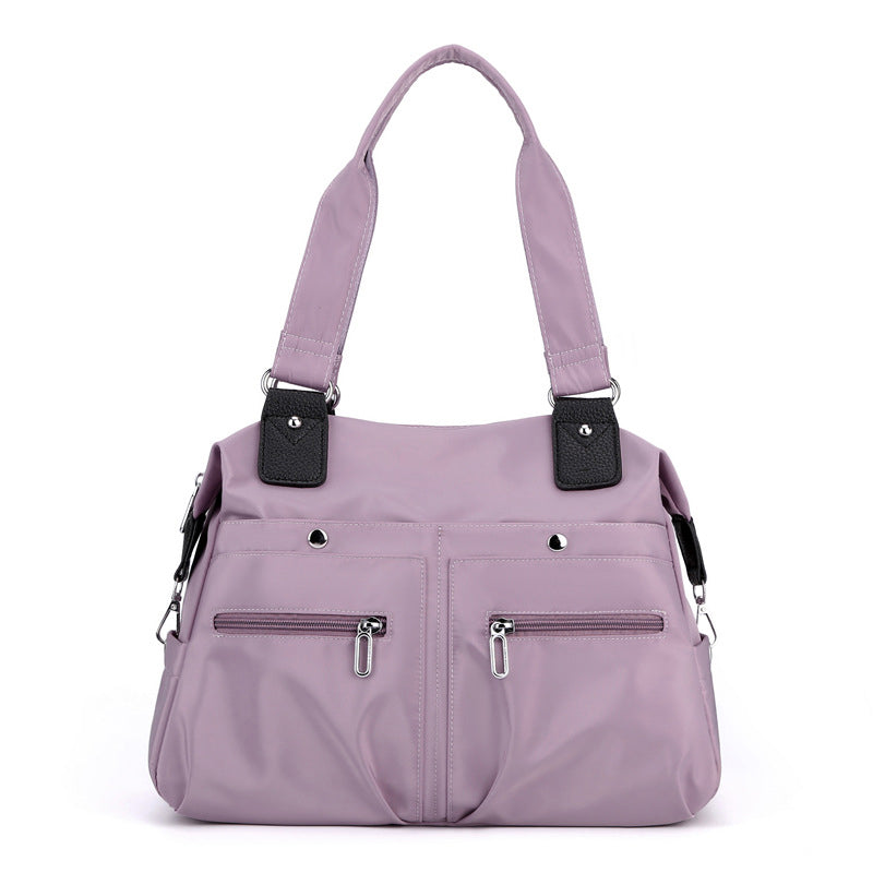 Gluschwein - Wasserdichte Einfache Nylon-Handtasche lila