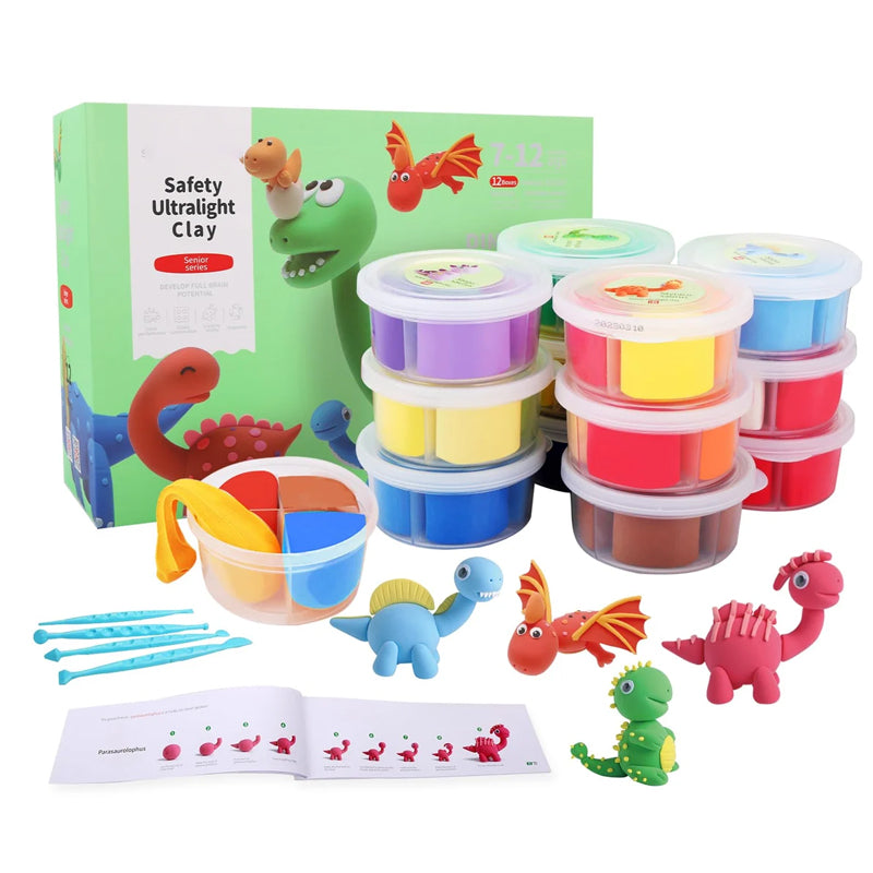 Pâte à modeler séchant à l'air, ensembles de pâte à modeler pour groupe d'animaux de compagnie pour enfants
