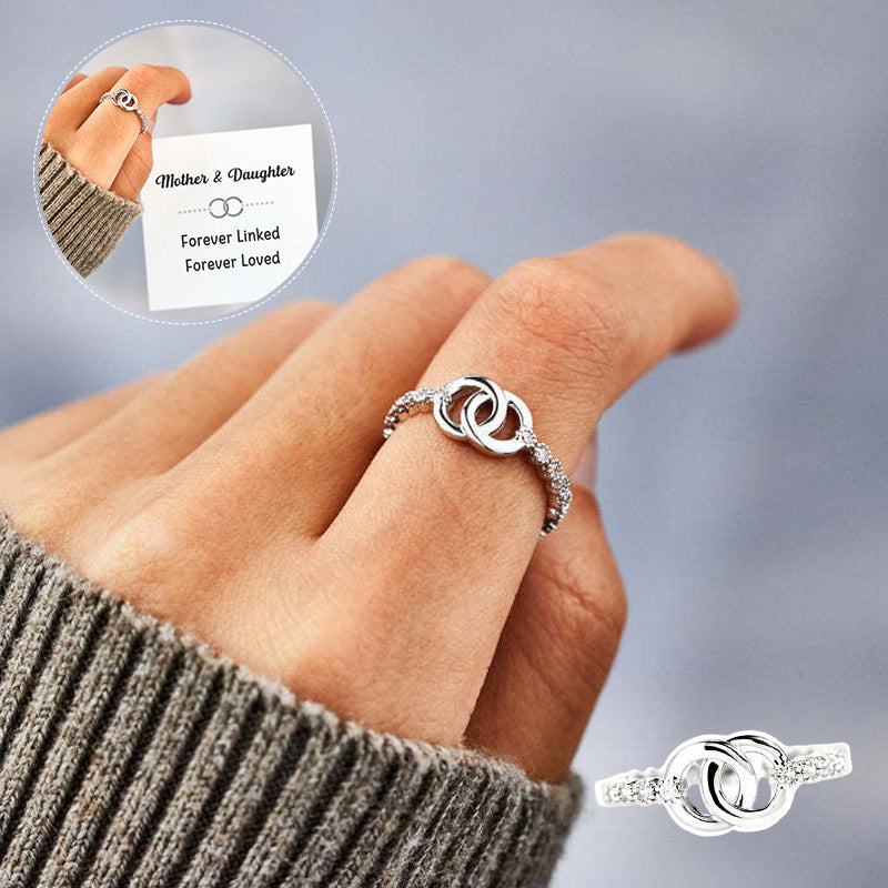 Gluschwein - Modischer Verstellbarer Doppelringring für Damen
