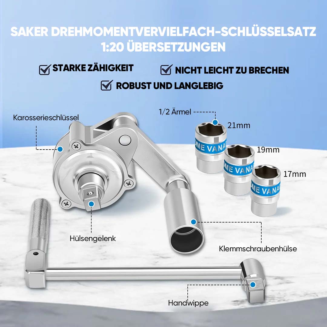 Gluschwein - Praktischer Drehmomentvervielfältigungsschlüsselsatz