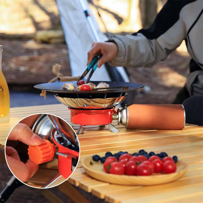 Gluschwein - Tragbarer Edelstahl-Gasherd für Outdoor-Camping