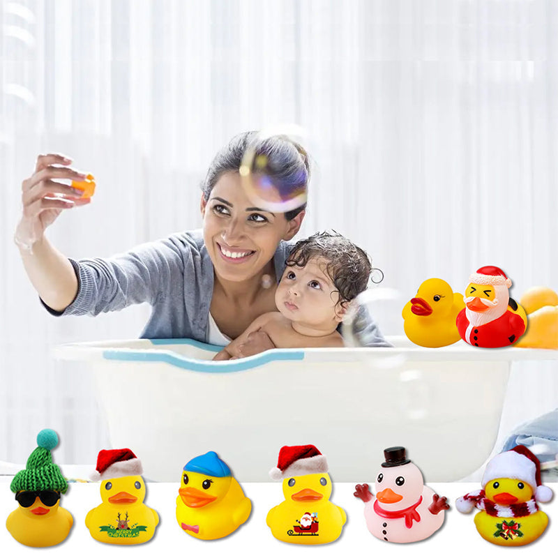 Calendrier de l'Avent de Noël 24 pièces avec canards en caoutchouc