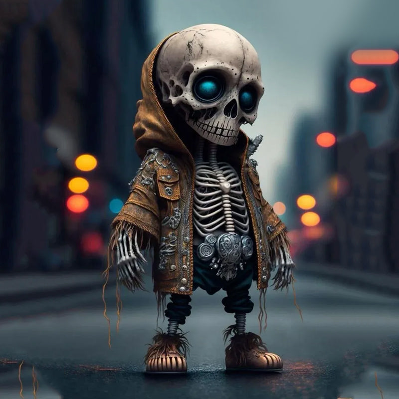 Gluschwein - Totenkopf-Puppenornamente Orange