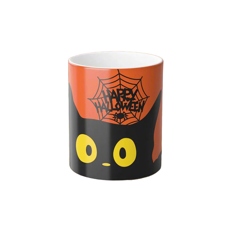 Tasse de morphing magique de chat noir d'Halloween