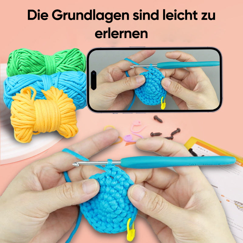 Gluschwein - Bunte gehäkelte Dinosaurier