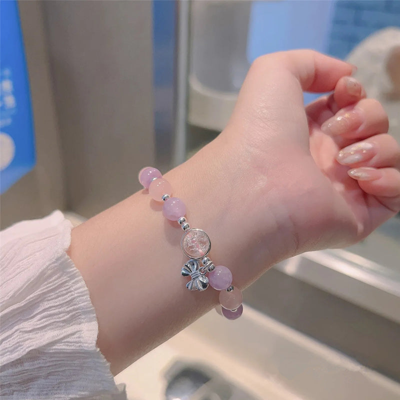 Gluschwein - Imitation Katzenauge Kristall Schmetterling Armband