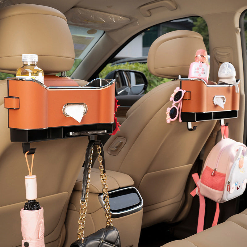 Boîte de rangement multifonctionnelle pour dossier de siège de voiture
