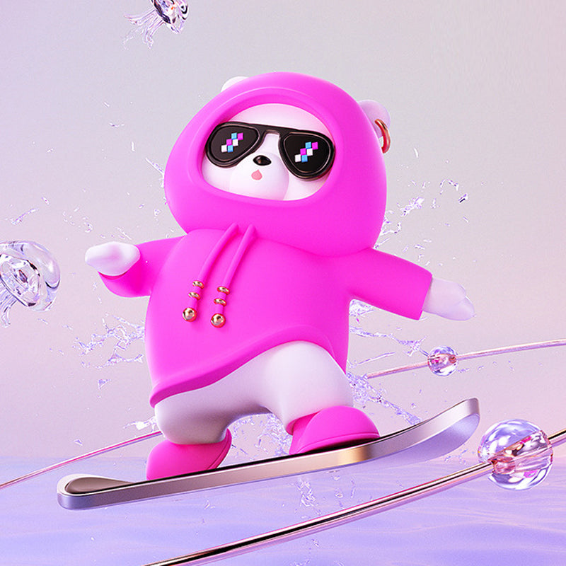 Gluschwein - Skateboard fahrender Bär Auto-Dekoration