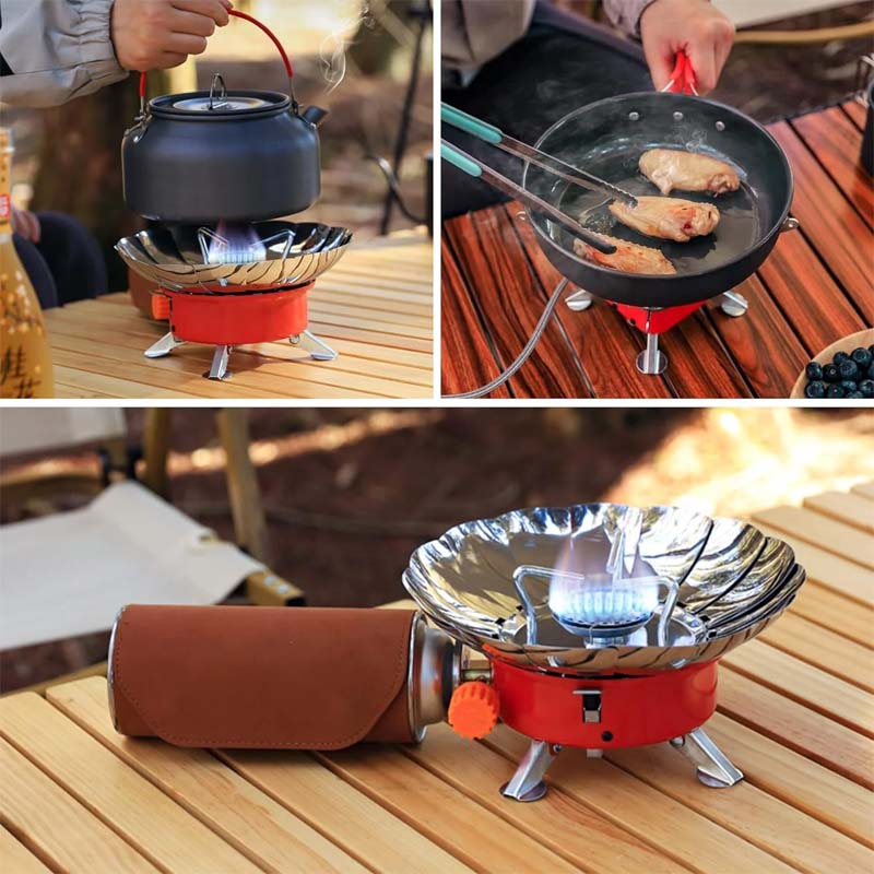 Gluschwein - Tragbarer Edelstahl-Gasherd für Outdoor-Camping