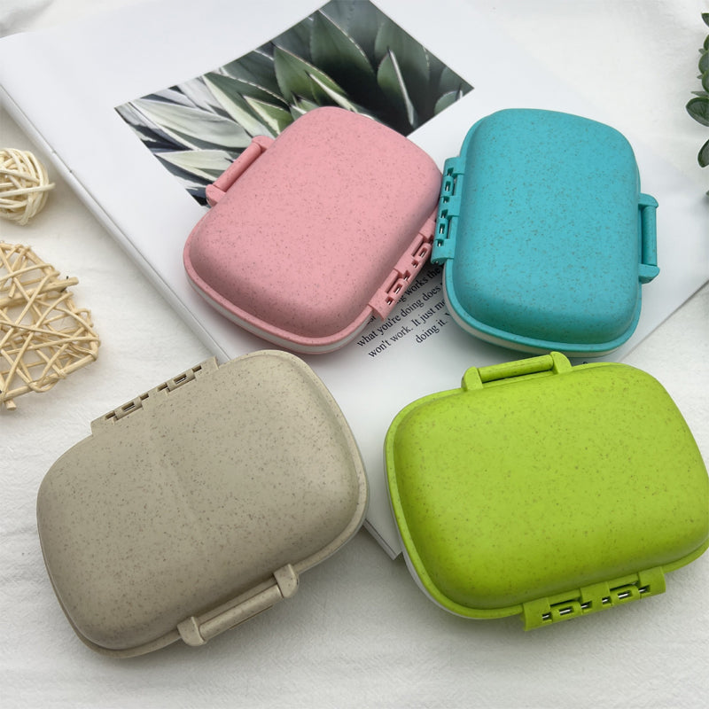 Gluschwein - Tragbare versiegelte Pillendose mit 8 Fächern