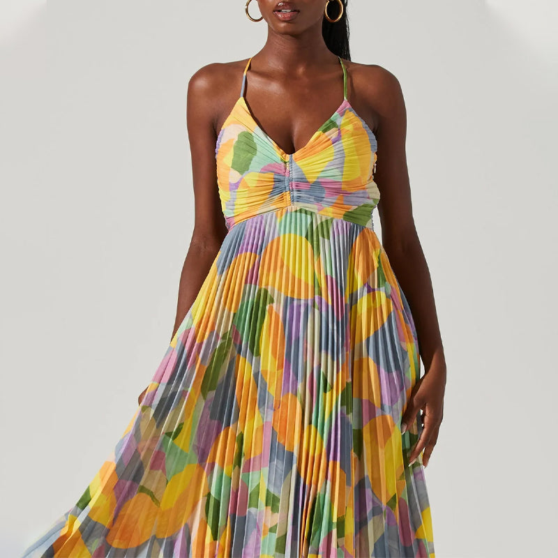 Gluschwein - Lässiges Kleid mit Plissee-Print