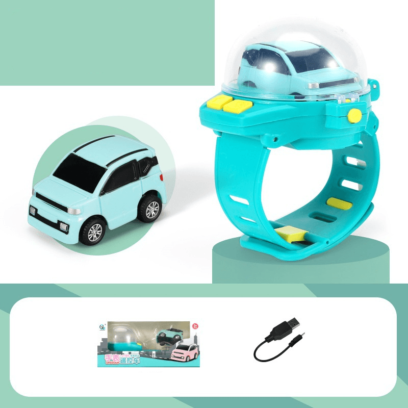 Gluschwein - Spielzeugauto Uhr Makronengrün mini
