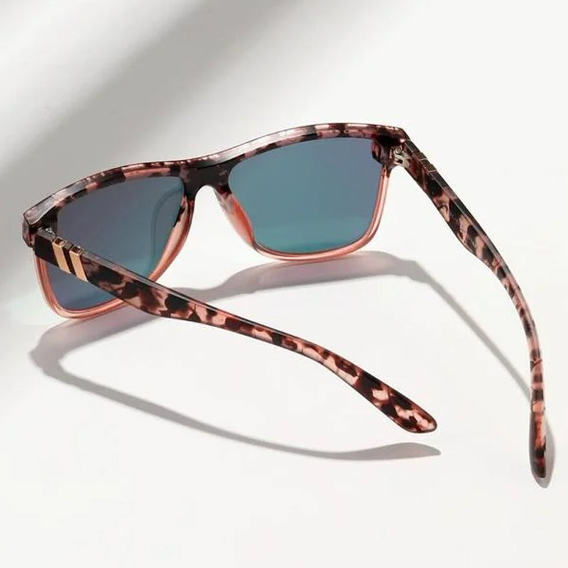 Gluschwein - Sonnenbrille mit flachem Oberteil und Schildpatt-Muster