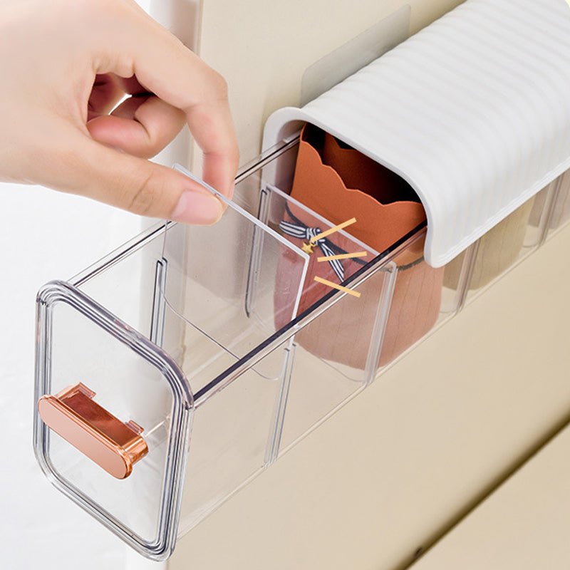 Gluschwein - Keine Spur an der Wand befestigte transparente Unterwäsche-Aufbewahrungsbox