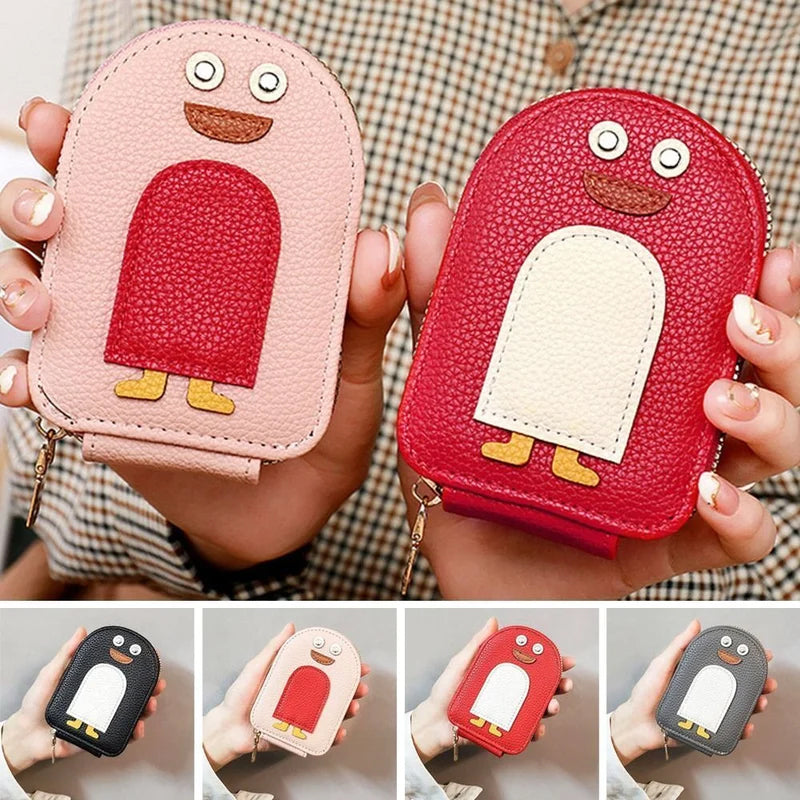 1+1 GRATUIT | Porte-cartes de crédit PinguWallet™ en PU Motif Pingouins mignons
