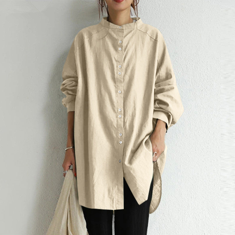 Gluschwein - Lässiges, lockeres Retro-Hemd Khaki