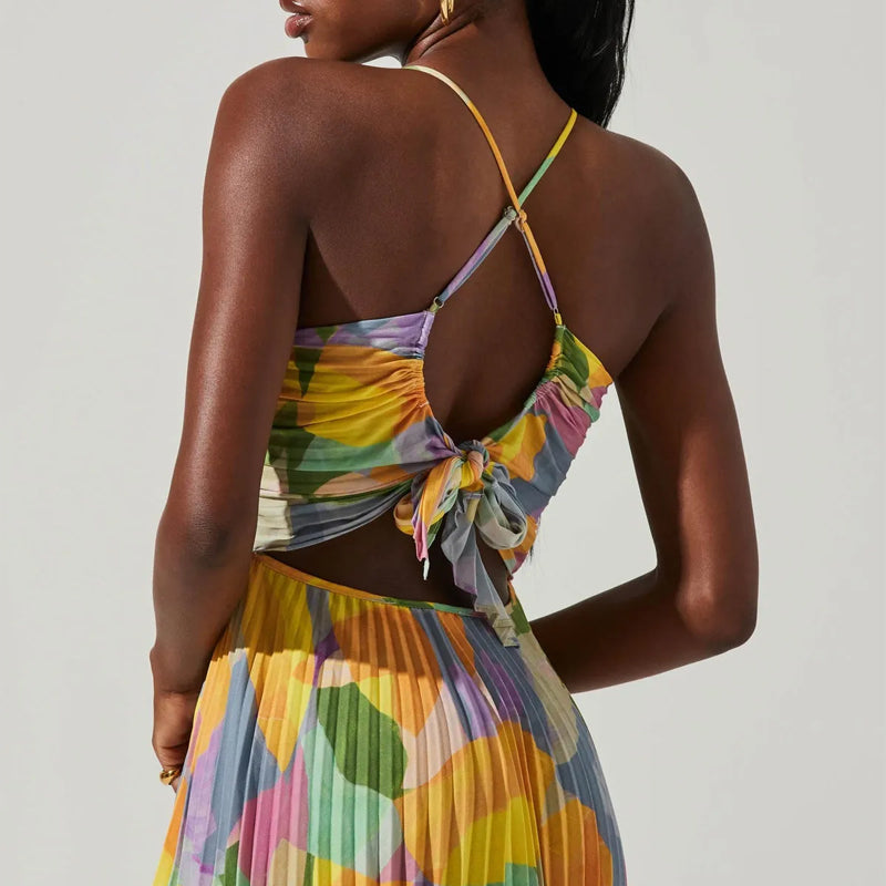 Gluschwein - Lässiges Kleid mit Plissee-Print