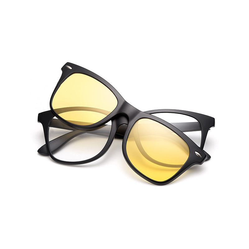 Gluschwein - Polarisierte Sonnenbrille mit Sonnenschutz GELB (NACHTSICHTFILME)