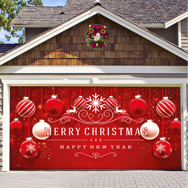 Gluschwein - 🎅🏻Schnee Garagentor Fahne Ornament🎄 Weihnachtskingel 200*150cm