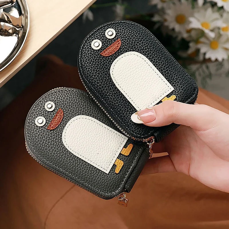 Gluschwein - Niedliche Pinguine PU Kreditkarte Münze Brieftasche
