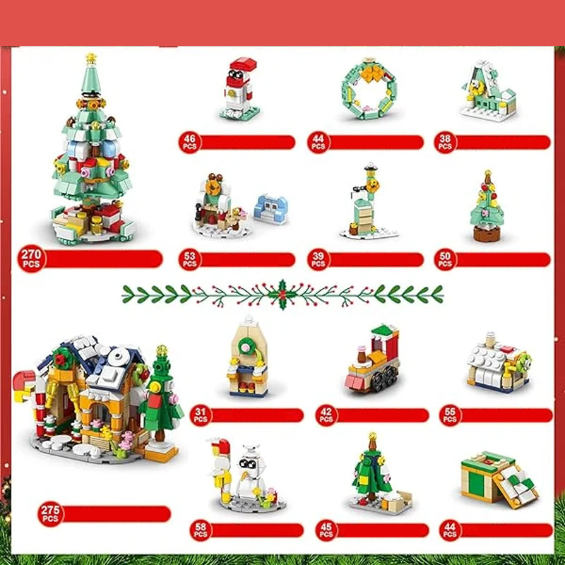 Gluschwein - Weihnachts-Adventskalender-Überraschungsbaustein-Set