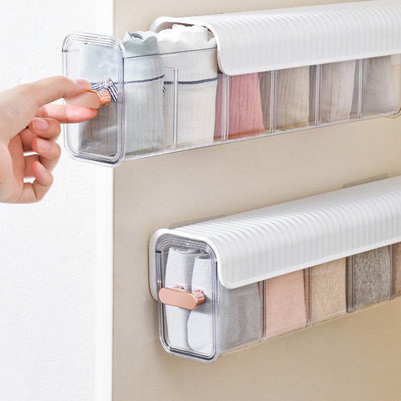 Gluschwein - Keine Spur an der Wand befestigte transparente Unterwäsche-Aufbewahrungsbox