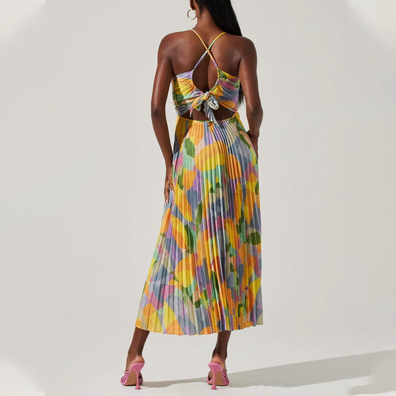 Gluschwein - Lässiges Kleid mit Plissee-Print