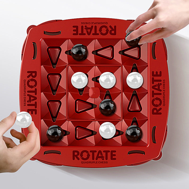 Échecs rotatifs en noir et blanc