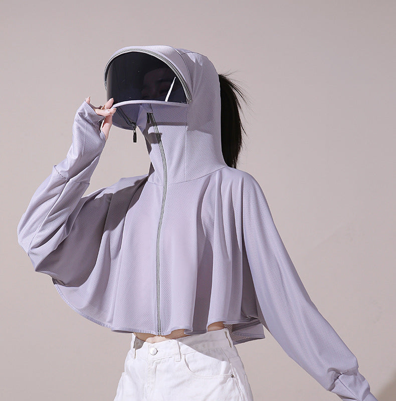 Gluschwein - Eisseide UV-Schutz Windjacke mit Kapuze