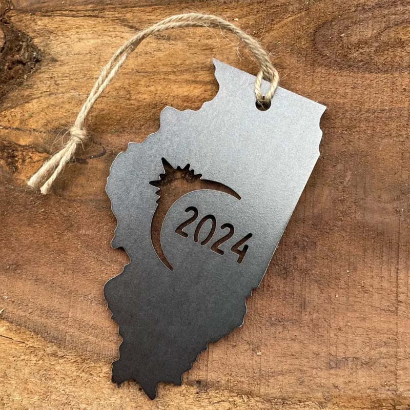 Gluschwein - 2024 Gedenkmetall-Ornament Illinois