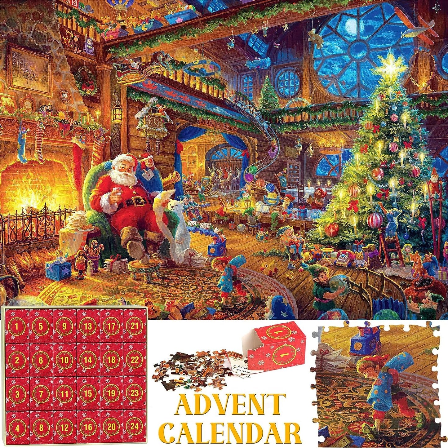 Calendario de Adviento 2023 Rompecabezas navideños