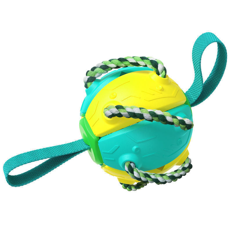 Gluschwein - Bissfestes Hundespielzeug Frisbeefußball Blau & Gelb