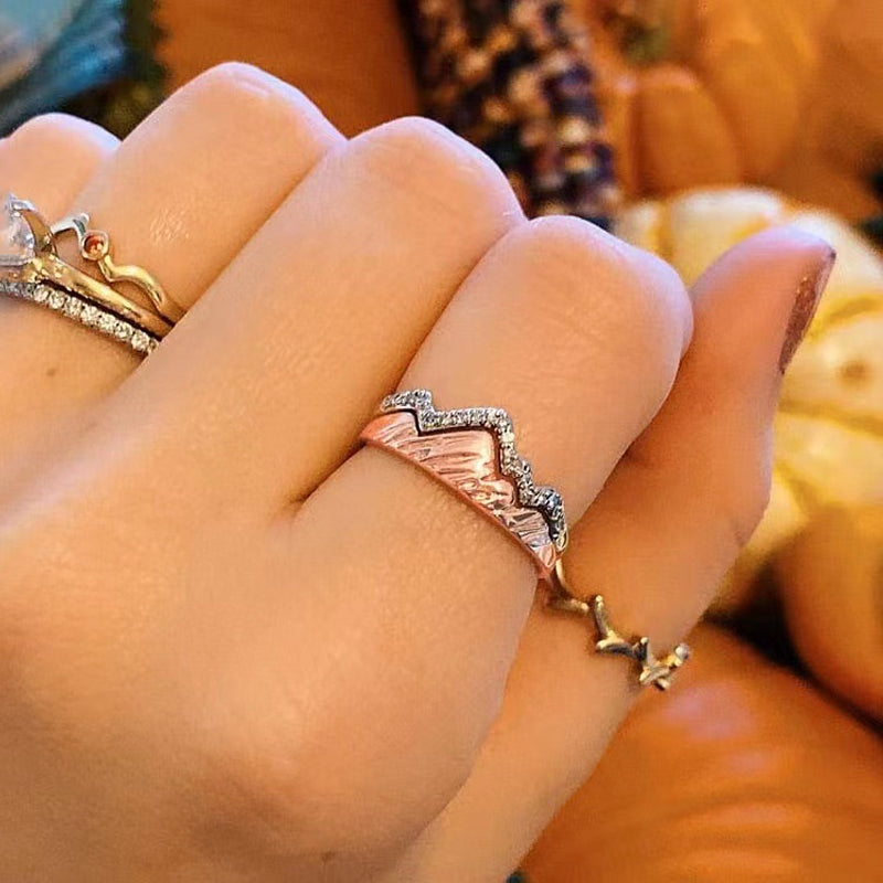 Gluschwein - Two Tone Wavy Double Layer Ring