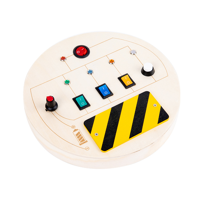 Gluschwein - Elektronisches Busy Board für Kinder runde Platine