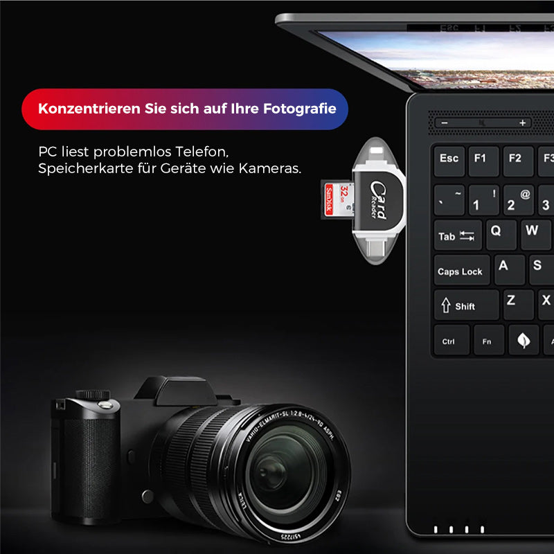 Gluschwein - 4-in-1-Universal-SD-TF-Kartenleser mit mehreren Anschlüssen