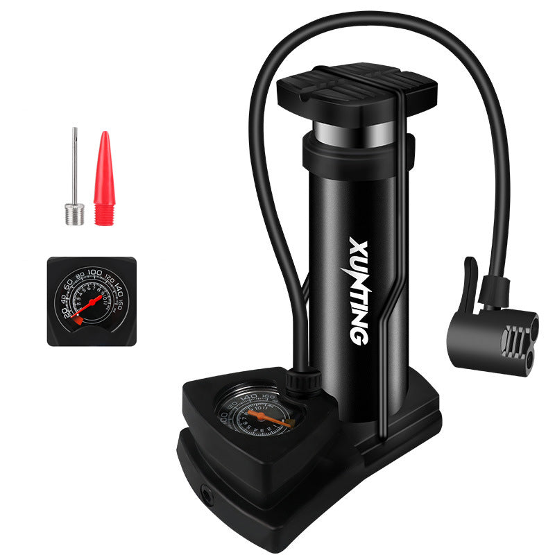 Gluschwein - Multifunktionale tragbare Mini-Fahrradluftpumpe Schwarz